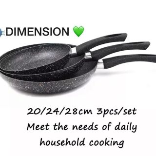 Poêle 3pcs anti adhésif