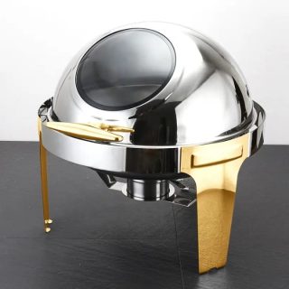 Chafing disd rond argenté dorée