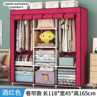 Armoire 3battants en tissu