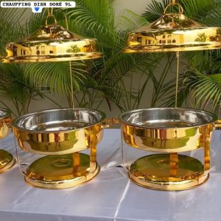 Chaffing dish dorée 9l