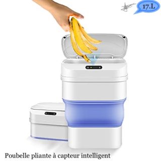 Poubelle pliante à capteur intelligent