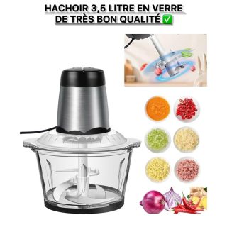 Hachoir électrique 3.5l en verre