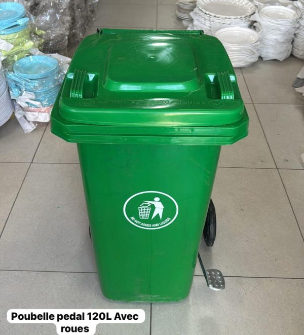 Poubelle à pédale 120 litres