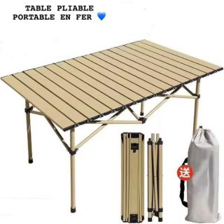 Table pliante en fer