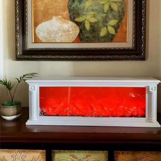 Cheminée électronique à flamme, lumière ambiante pour armoire de décoration intérieure
