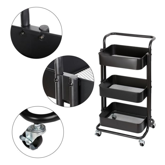 Chariot en fer 3 niveaux – Image 2