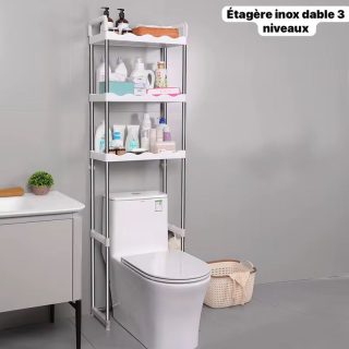 Etagere toilette inox 3 niveaux
