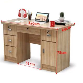 Table Bureau en bois avec 2 Tiroirs  1m20