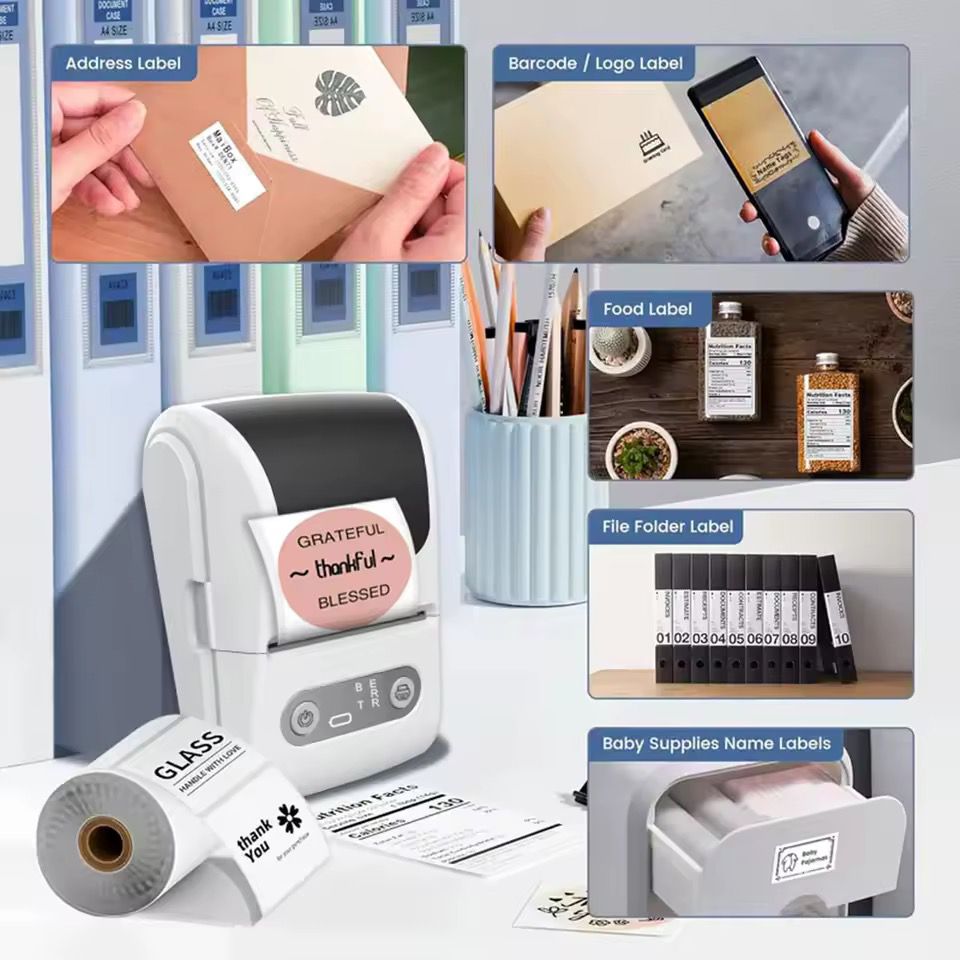 mini impression d'étiquettes autocollante thermale connecté mobile – Image 3