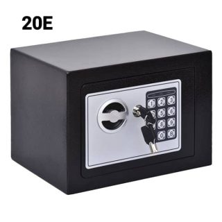 Coffre-fort numérique noir 20E pour la maison, coffre-fort électronique avec code PIN et clés