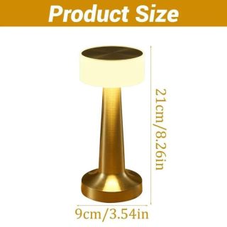 Lampe de table LED sans fil 1200 mAh à intensité variable - 3 couleurs -